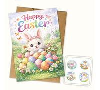 Hieprints Bunny Rabbit Cards Cute for Easter Rabbit Lover Easter Gift Card for Husband Wife Romantic Anniversary Card Funny Easter Card for Girlfriend Boyfriend Daughter Son