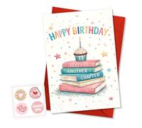 Hieprints Happy Birthday Here's To Your Next Chapter New Chapter Card for Men Women Reader Good Luck Card Retirement New Job Cards Gifts for Friends
