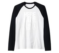 Hier bin ich! was sind Deine Anderen 2 Wünsche [German Language] Raglan Baseball Tee