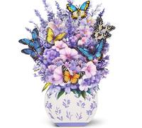 Hierein Birthday Cards for Women, 3D Butterflies Pop Up Birthday Cards for Mum, Sister, Daughter, Wife, Flower Bouquet Greeting Card for Mother’s Day, Anniversary, Thinking of You, Thank You, Get Well