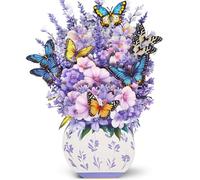 Hierein Birthday Cards for Women, 3D Butterflies Pop Up Birthday Cards for Mum, Sister, Daughter, Wife, Flower Bouquet Greeting Card for Mother’s Day, Anniversary, Thinking of You, Thank You, Get Well