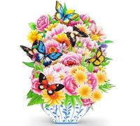 Hierein Birthday Cards for Women, 3D Flower Bouquet Pop Up Birthday Gifts Cards for Mum, Sister, Daughter, Wife, Popup Greeting Card for Mother’s Day, Anniversary, Thinking of You, Get Well