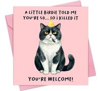 Hierein Funny 50th Birthday Card for Women, Blank Inside Gifts Cards