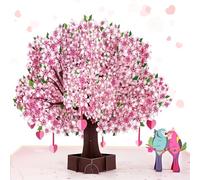 Hierein Wedding Anniversary Card, 3D Cherry Blossom Birds Anniversary Card