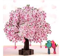 Hierein Wedding Anniversary Card, Pop Up Cherry Blossom Birds Anniversary Card for Wife Husband Couple Her Him, Birthday Cards for Girlfriend Boyfriend, Wedding Engagement Greeting Cards