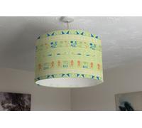 hieroglyphic egyptian language symbols ceiling lamp shade Benjamin Tate Design Natural One Size