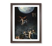 Hieronymous Bosch Visions From The Hereafter Classic Painting Framed Print | A2 Walnut Framed Wall Art | Ready to Hang | Classic Historical Picture | Living Room Bedroom Lounge Office