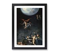 Hieronymous Bosch Visions From The Hereafter Classic Painting Framed Print | A3 Black Framed Wall Art | Ready to Hang | Classic Historical Picture | Living Room Bedroom Lounge Office