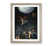 Hieronymous Bosch Visions From The Hereafter Classic Painting Framed Print | A3 Oak Framed Wall Art | Ready to Hang | Classic Historical Picture | Living Room Bedroom Lounge Office