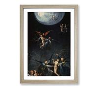 Hieronymous Bosch Visions from The Hereafter Framed Print | A2 Oak Framed Wall Art | Ready to Hang | Modern Nature Picture | Living Room Bedroom Lounge Office