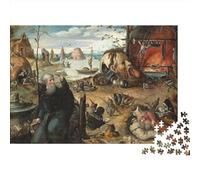 Hieronymus Bosch 1000 Pieces Jigsaw Puzzles Fun Jigsaw Puzzles for Adults Wooden Puzzle 1000 Piece Brain Teaser Game Family Gathering Game Toys 1000pcs