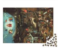 Hieronymus Bosch 1000 Pieces Jigsaw Puzzles Fun Jigsaw Puzzles for Adults Wooden Puzzle 1000 Piece Brain Teaser Game Family Gathering Game Toys 1000pcs