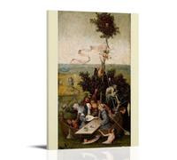 Hieronymus Bósch Painting The Ship of Fools Art Poster 16x24inch | Canvas Prints Artwork Picture Image Painting Decoration Hanging Display Interior Decor Printed Art Home Accent Artistic Decor