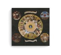 Hieronymus Bosch Works《The Seven Deadly Sins And The Four Last Things》Printing Posters Canvas Wall Art Decorative Paintings for Living Room Bedroom Home Decor 20x20inch(50x50cm)
