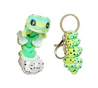HiesDeosn 3D Printed Leopard Gecko, 3-D Print Animals Lizard Accessories Keychain Gift Idea, 2Items Adorable Magnet Articulated Chunky Sensory Fidget Desk Decoration, Summer