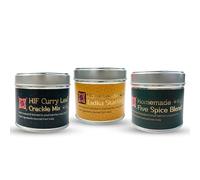 HIF Sizzling Spices - Indian Tempering Collection | 3 Spice Blends for Tadka, Frying & Seasoning | Authentic Five Spice Mix, Curry Leaf Crackle, Punjabi Tadka (3 x 40g)