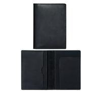 HIFA Leather Passport Holder, Handmade Passport Cover with Card and Ticket Slot - Genuine Leather, Elegant Design, Easy Access - Passport Case, Passport Wallet, Passport Holder, Black, 8.27" by 5.52