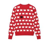 HiFacon Baaaa Women Diana Warm and Wonderful Black & Red Sheep Sweater Unisex
