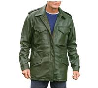 HiFacon John Rambo US Army Leather M65 Field Jacket Men Military M-65 4 Pockets Coat