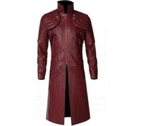HiFacon Men's Devil Hooded Cosplay Halloween Dante Gaming Costume Trench Coat