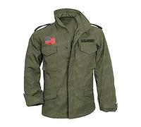 HiFacon Mens John Rambo First Blood Sylvester Stallone M65 Military US Army Olive Green Cotton Coat Jacket