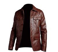 HiFacon Mens SheepSkin Leather Blazer Jacket for Men - Casual Shirt Collar Style For Men's Leather Jacket
