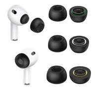 HiFan Memory Foam Ear Tips for AirPods Pro 3, Noise Isolating Replacement Eartips with Secure Fit, Soft Comfort, with storage box ((6, S/M/L)