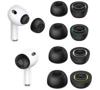 HiFan Memory Foam Ear Tips for AirPods Pro 3, Noise Isolating Replacement Eartips with Secure Fit, Soft Comfort, with storage box (8, XS/S/M/L)