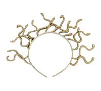 HIFANMM Halloween Headband Snake Hair Bands for Women Girls, Shiny Horrible Hydra Medusa Hair Accessories, Halloween Decor Costume Party Supplies Day of the Dead Headbands (Gold, standard)