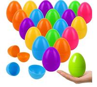 HiFEN® 48Pcs Fillable Plastic Eggs (6cm) Colorful Bulk Eggs for, Party Favors, DIY Decorations Gift for Kids, Play Game Toys