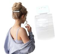 HiFEN® 4Pcs Transparent Hair Combs 7cm (2.8”) Hair Accessories for Women White Plain Plastic Slide Comb for Curly, Thick, Fine Hairs