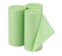 HiFEN® Biodegradable Bin Bags 5L - 60 Small Compostable Bin Liners Eco-Friendly Rubbish Bags for Bathroom, Kitchen, Office Waste Green, Leak-Proof & Tear-Resistant