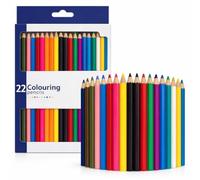 HiFEN® Colouring Pencils, 22 Assorted Coloured Pencils, Easy Sharpen and Break Resistant Drawing Tools for Art & Craft, Ideal for Kids Aged 3+