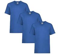 HiFEN® Kids Crew Neck Short Sleeve T Shirts Cotton Rich Plain Classic Fit Valueweight Casual Top 3 to 15 Years 3 Pack (UK, Age, 12 Years, 13 Years, Regular, Royal Blue)
