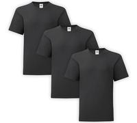 HiFEN® Kids Crew Neck Short Sleeve T Shirts Cotton Rich Plain Classic Fit Valueweight Casual Top 3 to 15 Years 3 Pack Black