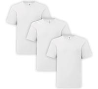HiFEN® Kids Crew Neck Short Sleeve T Shirts Cotton Rich Plain Classic Fit Valueweight Casual Top 3 to 15 Years 3 Pack White