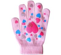HiFEN® Kids Winter Magic Gloves Colorful Super Soft Stretchy Warm Full Finger Thermal Knit Gripper Gloves For Baby girl gloves One Size