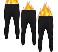 HiFEN Men’s Thermal Long Underwear Bottoms 3-Pack - Warm, Lightweight, Flexible Base Layer Pants Ideal for Winter Wear, Outdoor Activities, and Daily Comfort