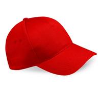 HiFEN® Men Women Baseball Cap, 5 Panel 100% Cotton Summer Sun Cap, Unisex Adjustable Lightweight Hat, Adult Pre-Curved Breathable Peaked Cap Red