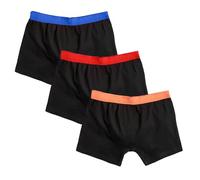 HiFEN® Pack of 3 Boys Boxer Shorts- Lightweight Cotton Underwear with Soft Elastic Waistband, Breathable & Tagless for Kids and Boys Black