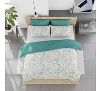 HiFEN® Single Duvet Cover Set with Pillowcases - Soft Brushed Microfiber Polyester, Luxury Printed Meadow Design, Non-Iron and Breathable