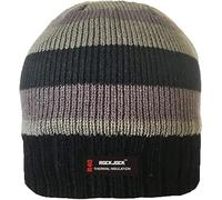 HiFEN® Striped Knitted Fleece Lined Soft Stretchy Beanie Hat with Thermal Insulation Khaki