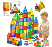 HIFEN TOYS® - 110PCS Magnetic Tiles Kids Toys Magnetic Building Blocks STEM Magnet Building Set Construction Educational Toys for 3+Years Old Boys and Girls Preschool Learning Sensory Montessori Toys