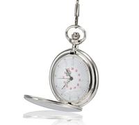 HIFFEY 1Pcs Pocket Watch Men Women Quartz Pocket Watch Roman Numerals Dial Silver Case with Chain