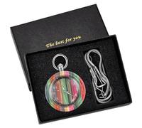 HIFFEY Colored Wood Quartz Pocket Watch Personalized and Creative Vintage Necklace for Men and Women (Color : with Box)
