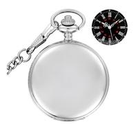 HIFFEY Gold Quartz Pocket Watch Fashion Steampunk Roman Numbers Display Men Women Gifts with Chain (Color : CF1207)