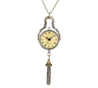 HIFFEY Tiny Transparent Ball Shaped Necklace Watch Men Women Kids Bronze Chain Quartz Pocket Watch Roman Numerals Display Dial (Color : Bronze 80 cm Chain)