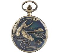 HIFFEY Vintage Pocket Watch for Women Men Quartz Movement Pocket Watches with Chain Necklace Gifts