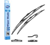 Hiffy Premium Front Standard Wiper Blade Set fits Honda Civic MK10 Hatchback 2017 Onwards, Driver 26 Inch Passenger 18 Inch, Aerodynamic Flat Blades