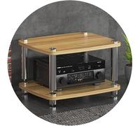 HiFi - 3-Tier MDF o Turntable Stand with Shock-Absing Feet for Power Amplifier, 60cm x 48cm x 57cm, Sturdy Design for Home o Setup